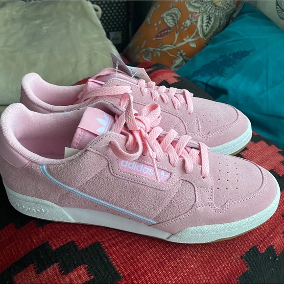 adidas continental pink stripe